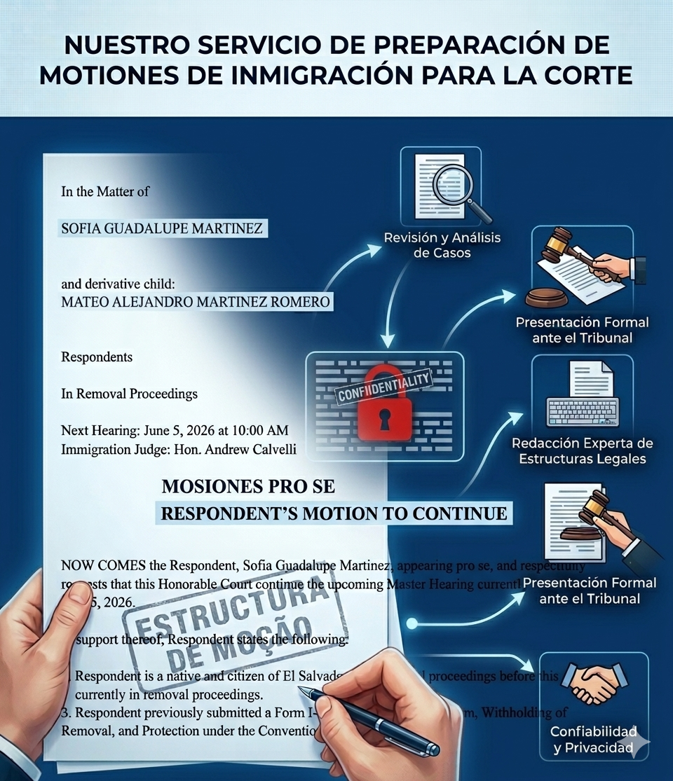 Documentos para Corte de Inmigración EOIR